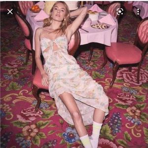 FOR LOVE and LEMONS LOUISA MAXI DRESS sequin pearl heart